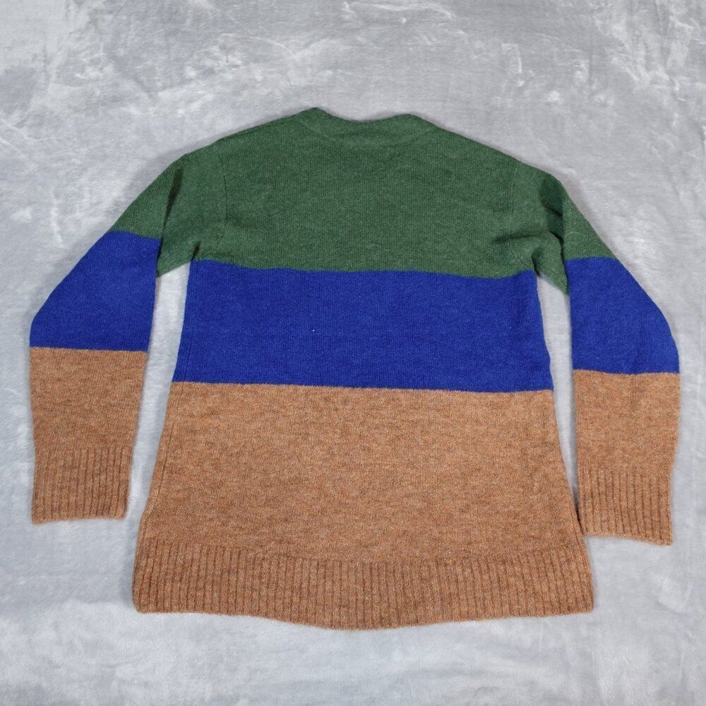 AYR Kickback Crewneck Sweater Womens S Oversized Fit Alpaca Wool Blend Striped - Picture 5 of 8